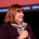 Ina Garten speaking into microphone